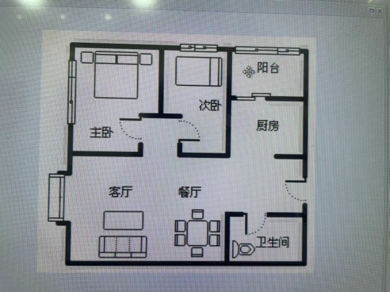 2室2厅 时尚家园（江东时尚家园）户型图