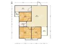 3室2廳1陽臺 金曇花園戶型圖