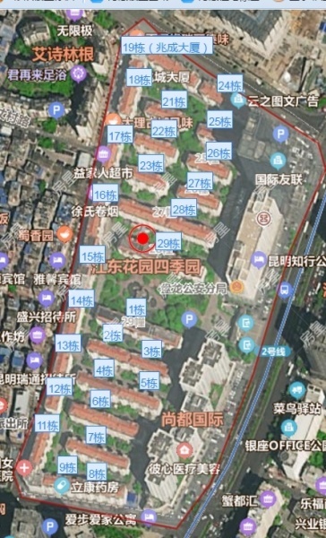 江东四季园小区平面图