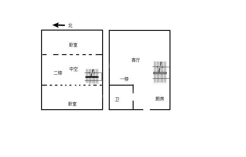 2室1廳1陽臺 華潤悅府二期公寓戶型圖