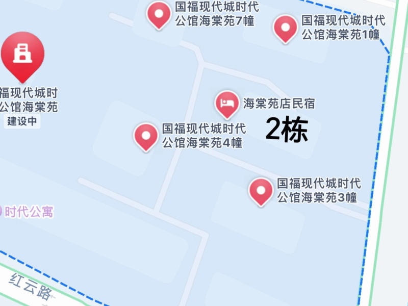 国福现代城海棠苑小区平面图