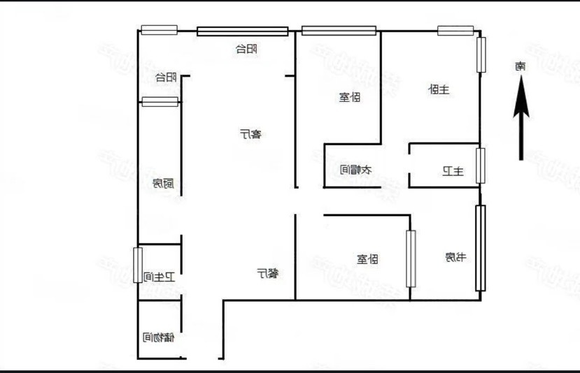 4室2厅2阳台 滨江俊园一期户型图