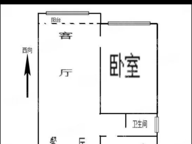 1室1厅 硅谷公寓户型图