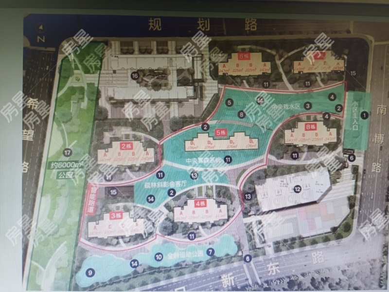 4室2廳2陽(yáng)臺(tái) 復(fù)地云極一期小區(qū)平面圖