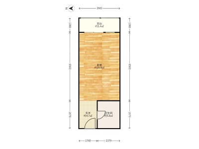 1室1廳1陽臺 溪畔麗景