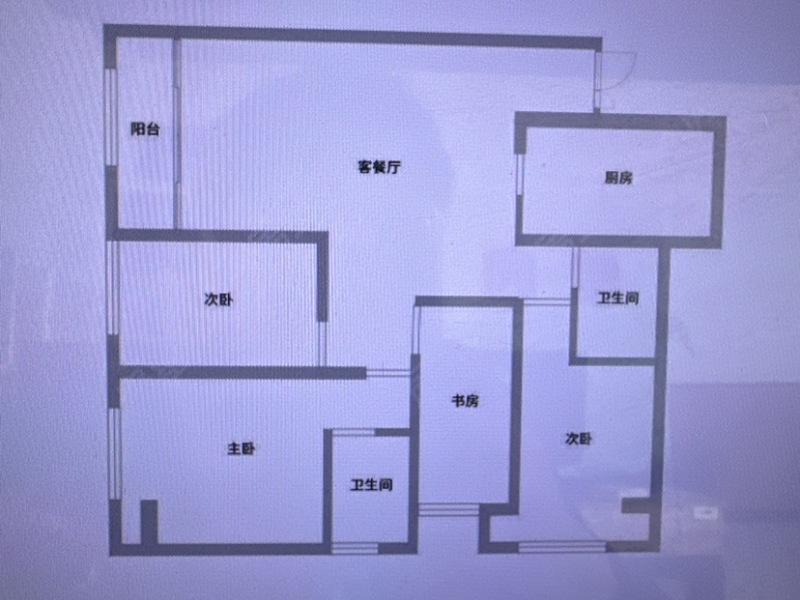 4室2厅1阳台 云南民族大学分部住宅区户型图