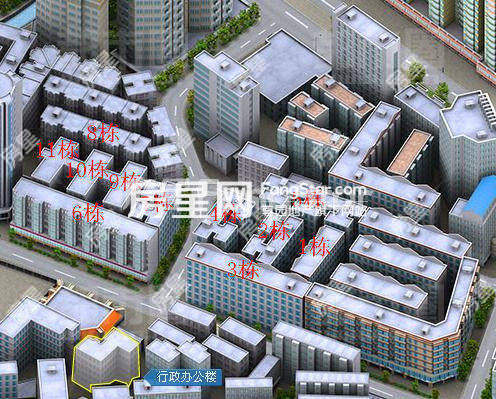 4室2厅 汤井新邨B区小区平面图