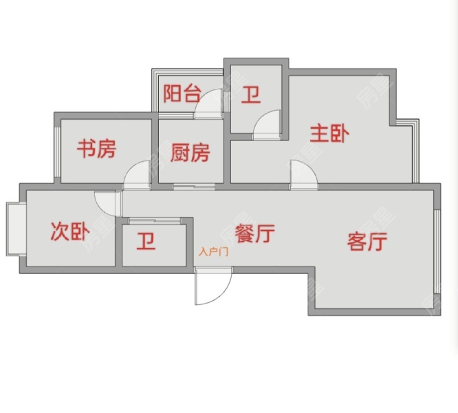 3室2厅1阳台 云南映象故乡的云户型图