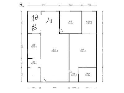 2室2廳1陽(yáng)臺(tái) 時(shí)光俊園