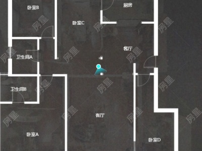 4室2廳2陽臺 云南映象花好月圓一期戶型圖