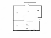 3室2廳1陽臺 寧靜小區(qū)戶型圖