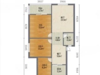 3室2廳1陽(yáng)臺(tái) 波羅小區(qū)戶(hù)型圖