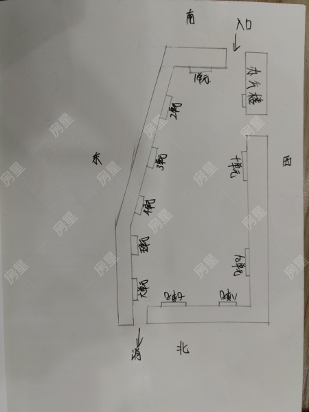 2室2廳1陽臺(tái) 西城楓景小區(qū)平面圖