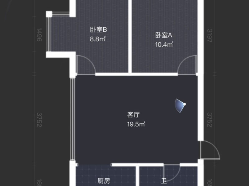 2室1厅 枫蓝国际户型图