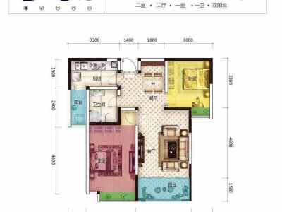 3室2廳1陽臺(tái) 筑友雙河灣行知苑