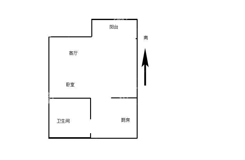 1室1厅1阳台 七彩之门户型图