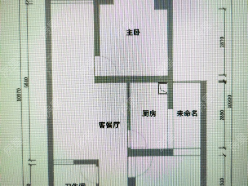 2室2厅1阳台 金泰国际二期凯佩户型图
