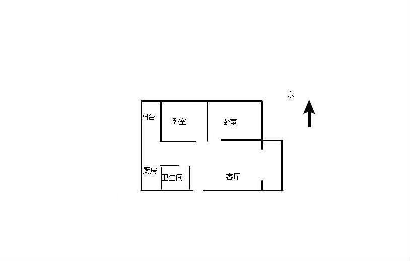 2室1厅1阳台 永平路5号户型图