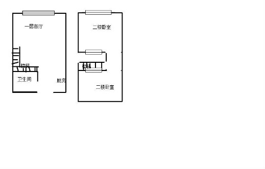 2室1厅 万彩城四期公寓户型图