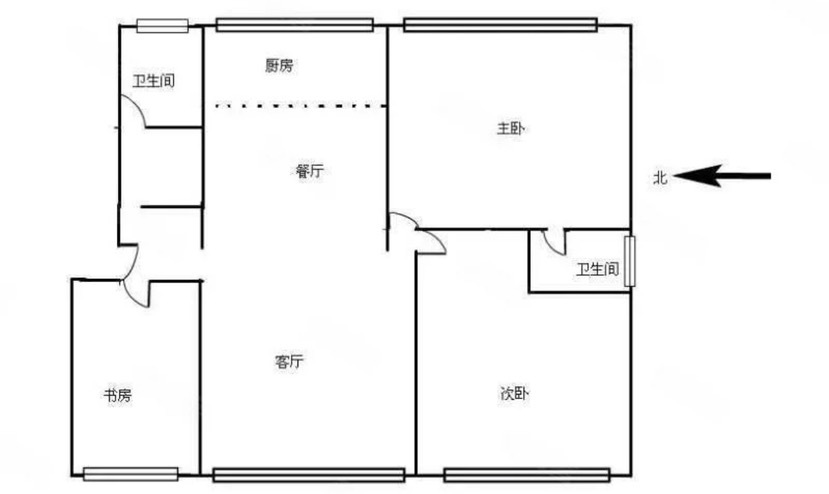 财政厅宿舍(华山东路后门1号)户型图