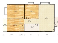 3室2廳1陽(yáng)臺(tái) 潤(rùn)城二區(qū)戶型圖