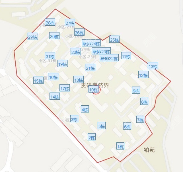 4室2廳3陽臺 貴研自然界小區(qū)平面圖