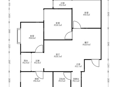 3室2廳 譽(yù)峰峰景臥室