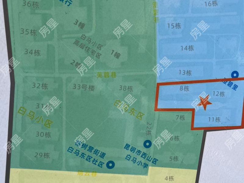 3室2廳1陽臺 白馬小區(qū)小區(qū)平面圖