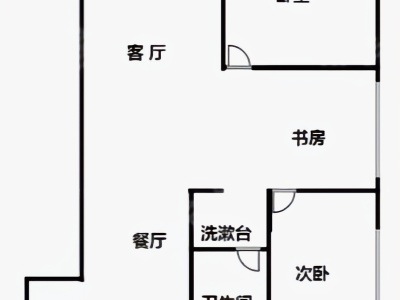 3室2廳1陽(yáng)臺(tái) 溪畔麗景