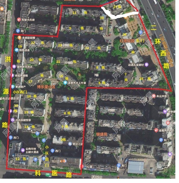 2室2廳1陽臺 紅塔花園小區(qū)平面圖