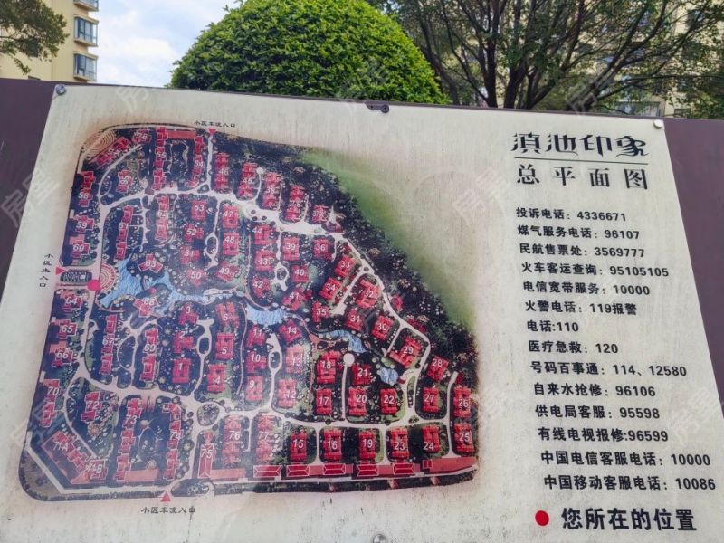 3室2廳2陽(yáng)臺(tái) 滇池印象花園小區(qū)平面圖