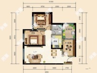 3室2廳1陽臺 藍(lán)光COCO蜜城戶型圖