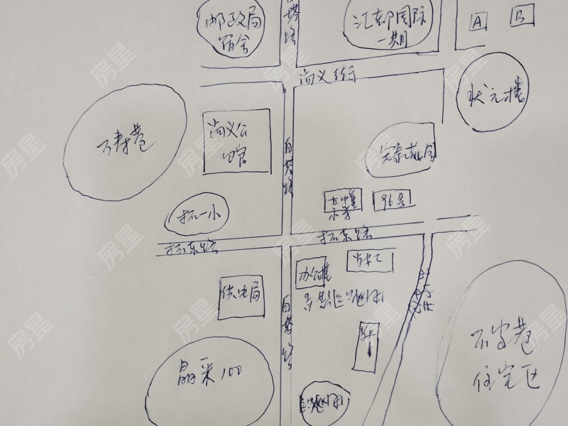 3室2廳 匯都國(guó)際一期小區(qū)平面圖