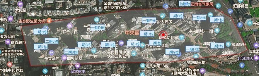 3室2廳1陽臺 中央麗城小區(qū)平面圖