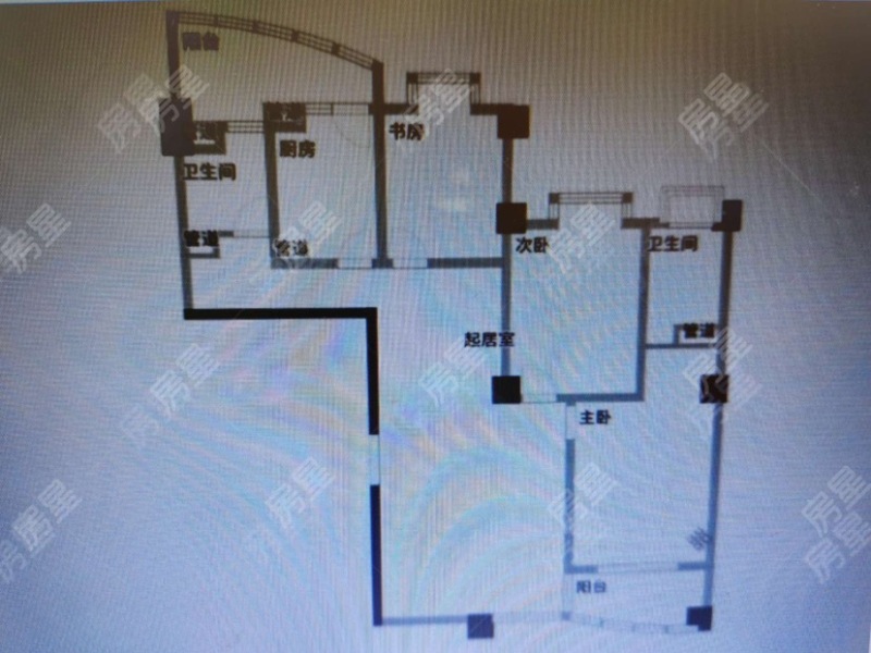 3室2廳1陽臺 中央麗城戶型圖