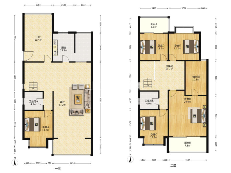 5室2廳3陽臺 金江小區(qū)融苑戶型圖