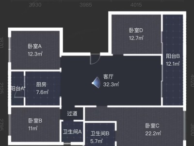 4室2廳2陽臺 萬科銀海泊岸觀瀾