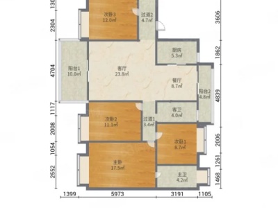 4室2廳2陽臺 碧桂園KCC云南映象