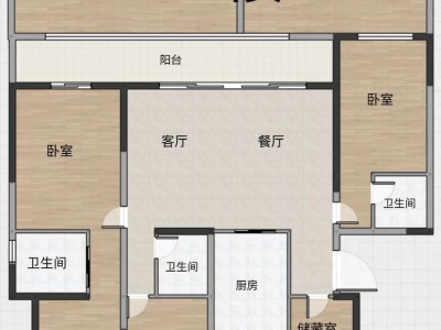 6室3廳3陽臺(tái) 華夏四季一期