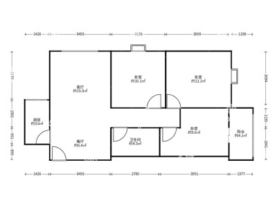 3室2廳1陽臺(tái) 潤(rùn)城二區(qū)