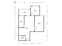 2室2廳1陽臺 匯都國際二期戶型圖