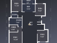 5室2廳2陽(yáng)臺(tái) 金科江湖海戶型圖