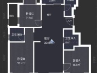 3室2廳2陽臺(tái) 中建龍熙壹號(hào)A區(qū)戶型圖