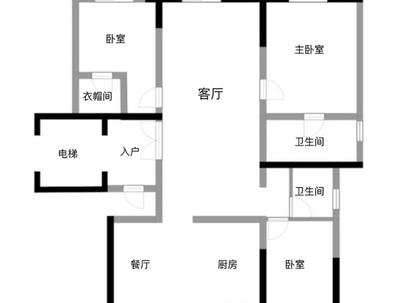 4室2廳 華夏四季二期戶型圖
