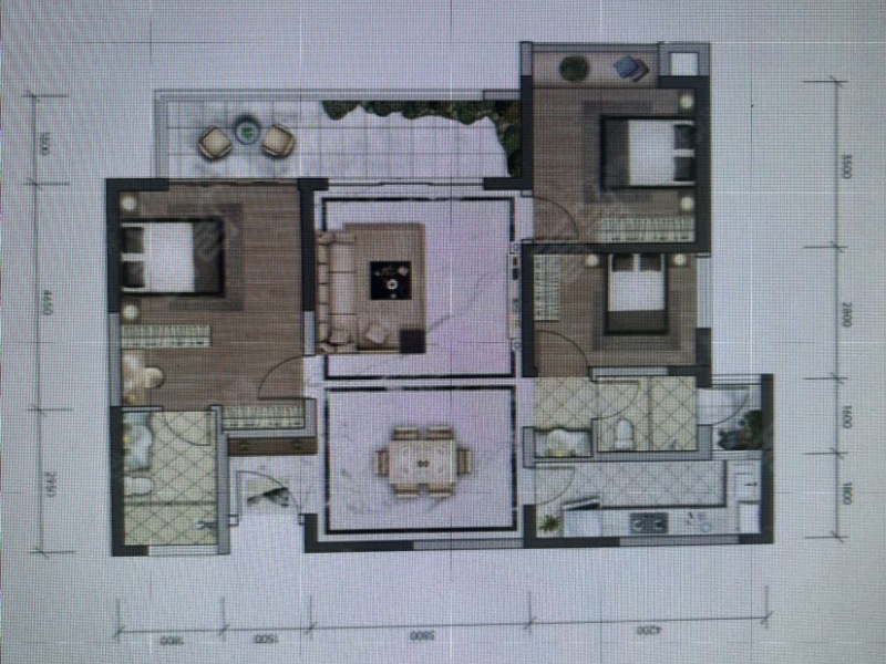 3室2廳2陽臺 招商雍和府一期戶型圖