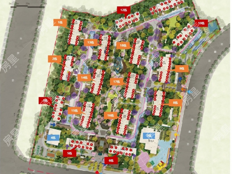 2室2廳2陽臺 俊發(fā)藍湖俊園小區(qū)平面圖