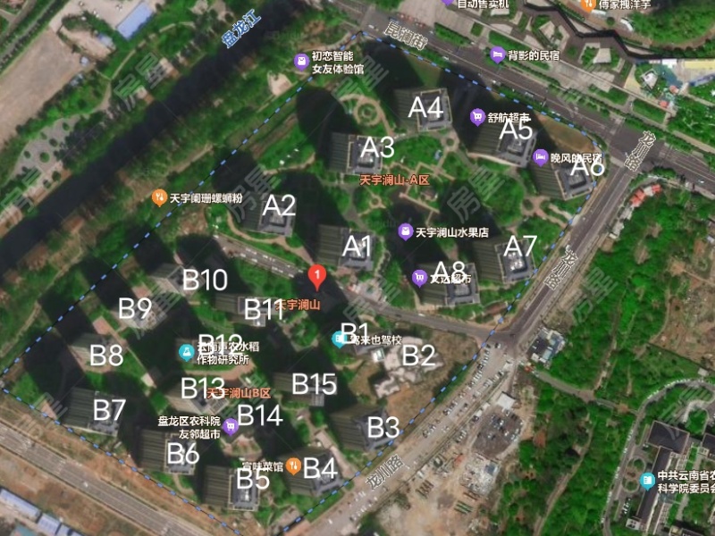 3室2廳1陽臺(tái) 天宇瀾山小區(qū)平面圖