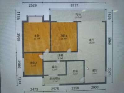 3室2廳1陽臺 中梁首府