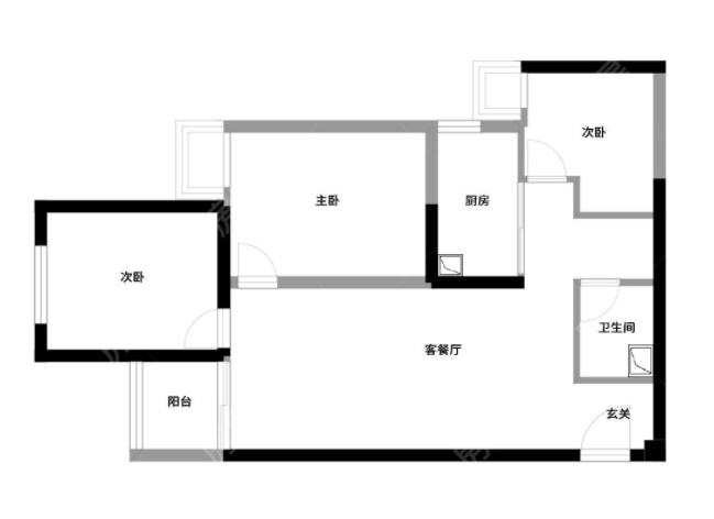 4室2廳2陽臺(tái) 俊發(fā)城茉莉苑戶型圖