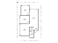 2室2廳1陽臺(tái) 候谷花園戶型圖